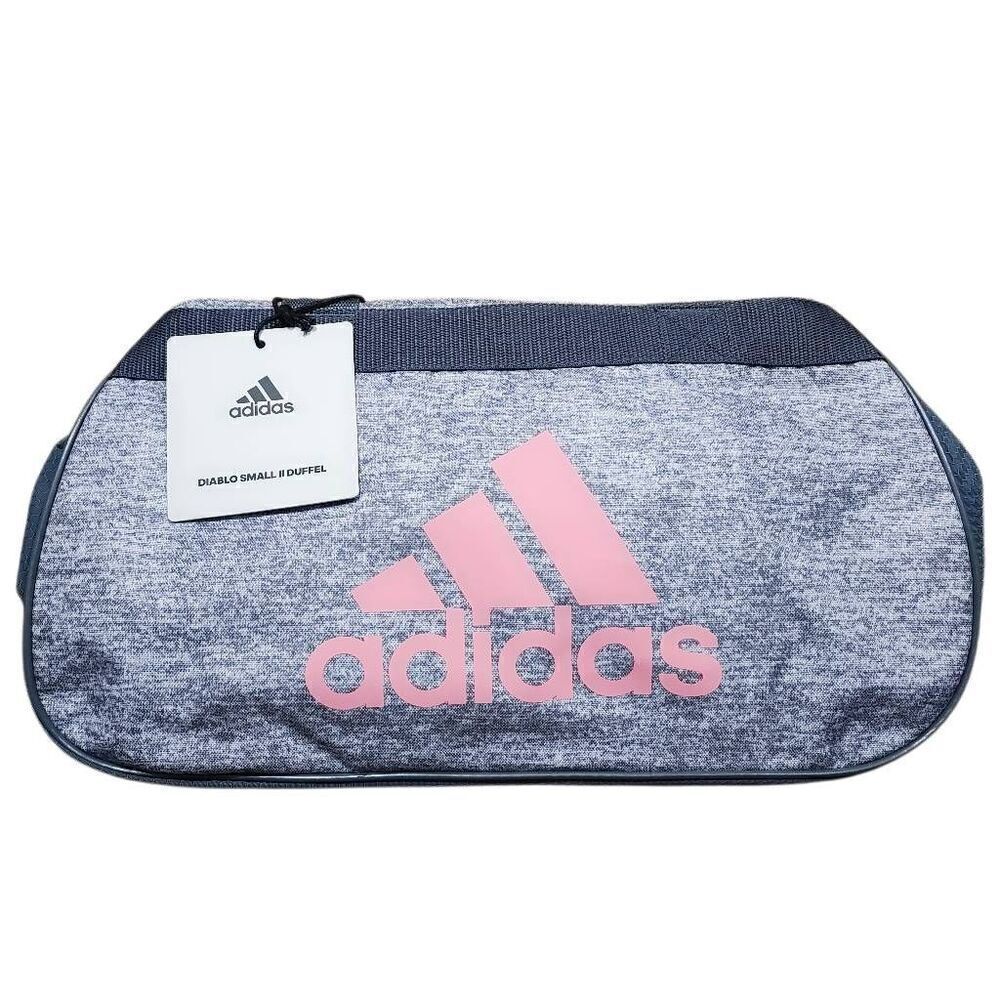 Adidas Diablo Small Duffel Athletic Training Bag Unisex Heather Gray Pink